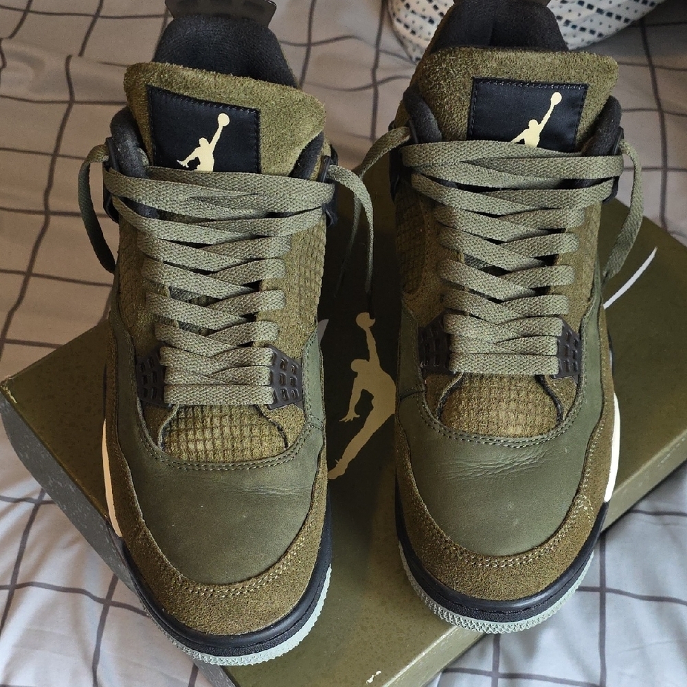 Jordan Olive Green Men's Sneakers - Picture 4 of 14